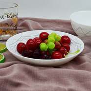 樂(lè )美雅(Luminarc)餐具無(wú)鉛耐熱盤(pán)子餐盤(pán)碟子漂亮現代簡(jiǎn)約石紋微波爐用 6件P3762深盤(pán)8英寸口徑20*4cm