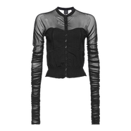 【8成新】PINKO品高【禮物】透視抽褶針織開(kāi)衫102815A1KX送女友  