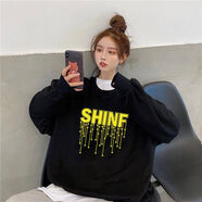 巧除特大碼女裝300斤寬松280加肥260加大250春秋240秋冬200衛衣外套女 星星 加絨款 絨的顏色隨機 L 建議【131-160斤】