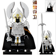 方橙中世紀(jì)城堡權(quán)力的游戲第八季臨冬城士兵軍事拼裝男孩5-12歲玩具 XP138涌泉守衛(wèi)