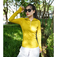 灰殼美利奴羊毛防曬衣女夏季輕薄速干透氣長袖運(yùn)動(dòng)休閑衣 向日葵黃 -180gsm M 推薦100-115斤