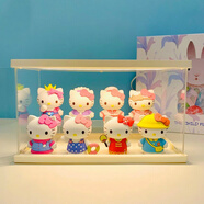 三麗鷗Hellokitty聯(lián)名正版盲盒手辦凱蒂貓公仔場(chǎng)景套裝生日禮物 8款Kitty+展示盒+燈(禮盒包裝)