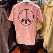阿迪達斯（adidas）三葉草短袖T恤男裝夏季新款休閑運動上衣圓領(lǐng)寬松透氣上衣 HF4910粉色 S