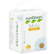 那特恩（NATEEN） 嬰兒紙尿褲 寶寶尿不濕褲棉柔吸收褲新生兒防漏粘貼褲大包裝 嬰兒紙尿褲②段【S碼】56片【2-5KG】