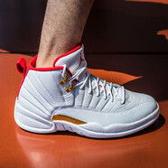 耐克（NIKE）Air Jordan【現(xiàn)貨斷碼】 12 AJ12 FIBA復(fù)古籃球鞋130690-107 153265-107  白金35.5 35.5
