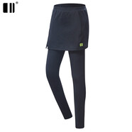 單雙號羽毛球裙褲女速干秋冬網(wǎng)球裙運(yùn)動褲女球服速干乒乓球比賽裙褲 黑色九分裙褲【23111】 XXXL