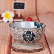 廚大人山田燒 和風(fēng)日式釉下彩陶瓷碗餐具套裝米飯碗飯碗家用小湯碗 螺紋飯碗蘭富貴