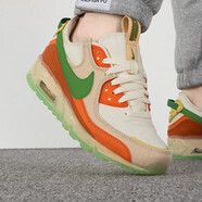 耐克（NIKE）男鞋夏季新款運動(dòng)鞋AIR MAX 90氣墊緩震透氣跑步鞋復古休閑鞋 DV7413-100/AIR MAX 90/白綠橘 43