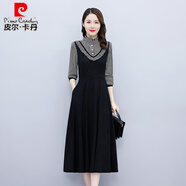 皮爾卡丹洋氣質(zhì)假兩件連衣裙女2025新款春秋冬長(cháng)袖中年媽減齡格子長(cháng)裙子 格子《今年流行時(shí)尚網(wǎng)紅/正式場(chǎng) 2XL