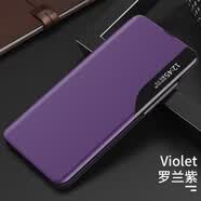 海天（HaiTian）三星S7edge手機殼SM-G9350曲屏smg9350翻蓋式S79350皮套 S7edge【羅蘭紫】+軟膜