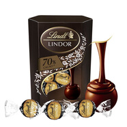 瑞士蓮（Lindt）軟心特濃黑巧克力 200g純正香滑絲滑爽口【沃爾瑪】