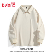 班尼路（Baleno）長(cháng)袖polo衫男秋季翻領(lǐng)簡(jiǎn)約華夫格重磅男士t恤日常休閑上衣男