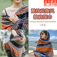 隨燦敦煌沙漠保暖旅拍絲巾女春秋青海鹽湖拍照打卡云南麗江民族風(fēng)披肩 尼泊爾風(fēng)披肩【藏青色】1條裝 長(zhǎng)方巾【180*90cm】