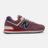NEW BALANCE新百倫 574 經(jīng)典款 絨面復(fù)古低幫休閑鞋 耐磨緩震男士運(yùn)動(dòng)跑步鞋 紅色/藍(lán)/U574RX2 標(biāo)準(zhǔn)40/US7