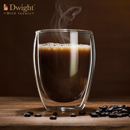 德韋特（DWIGHT）雙層防燙玻璃杯家用耐熱泡綠茶杯開(kāi)水花茶杯辦公室咖啡杯牛奶杯子
