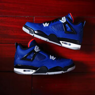 耐克（NIKE）【極速發(fā)貨】 AIR JORDAN 4 AJ4 GS 女款喬4飛人系列女子籃球鞋 CQ9745-401 藍黑36.5 38.5