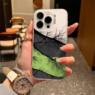 巴蒂尼 枯木樹(shù)之痕適用iPhone16Promax手機殼蘋(píng)果15Pro磨砂高級感14plus小眾13Pro全包防摔12膚感個(gè)性 磨砂白元氣殼-枯木樹(shù)之痕 iPhone 12