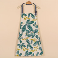 羽爾樂(lè )新款韓版可愛(ài)棉質(zhì)帆布圍裙女家用廚房做飯防污透氣耐磨時(shí)尚小清新  【帆布掛脖】愛(ài)情葉