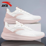 安踏（ANTA）女鞋運動(dòng)鞋子女秋季新款輕質(zhì)回彈跑步鞋戶(hù)外潮流透氣休閑鞋跳繩鞋 象牙白/藕灰-6 35.5