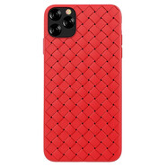 COMMA  迪沃DEVIA編織紋全包手機(jī)殼 適用于蘋果iPhone 11系列 原色紅【iPhone 11】