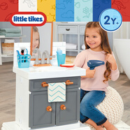 小泰克（little tikes）廚房玩具冰箱洗衣機烤箱過家家仿真模擬男女孩生日禮物 洗漱臺-可真實出水吹風機可吹風