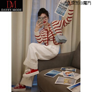 DAVEY MODE入早初秋季女裝2025新款微胖減齡穿搭配一整套時尚套裝女兩件套 三件套裝【胖mm遮肚子藏肉慵懶通 XL 【活潑俏皮/奶系甜美穿搭/氣質(zhì)