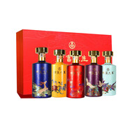五糧液財富人生酒珍釀紅瓶白瓶52度濃香型白酒500ml*6瓶裝整箱送禮婚宴 52度 500mL 5瓶 財富人生福祿壽喜財