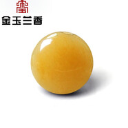 金玉蘭香天然老黃玉散珠玉石手工串珠diy手鏈佛珠圓單顆配飾項鏈珠子