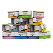 雪詩(shī)雅彩虹貓罐頭成幼貓零食天然貓咪濕糧水煮湯煮啫喱貓罐進(jìn)口寵物食品 12罐組合裝口味隨機