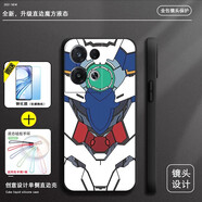 留春 opporeno8Pro手機(jī)殼reno8Pro保護(hù)套o(hù)ppo防摔全包軟超薄情侶潮男硅膠機(jī)械 Reno8 Pro 【優(yōu)雅黑-高達(dá)裝甲】全包鏡頭