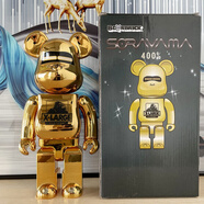 bearbrick400%暴力熊積木熊梵高熊星空客廳擺件潮玩偶公仔 空山基初代金