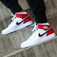 耐克（NIKE）夏季新款男鞋AirJordan1MidAJ1白扣碎小倫納德籃球板鞋官方艦店 554724-116 小芝加哥 40