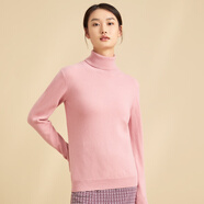 春竹【孤品斷碼撿漏】正品清倉100%純羊毛衫全新毛衣女針織衫售完無(wú)補 格蜜桃 高領(lǐng)套衫 3XL （115CM）