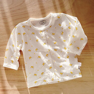 迪尼豆豆夏季長(cháng)袖開(kāi)衫t恤純棉衣服嬰兒上衣薄款兒童體恤一歲寶寶夏裝居家 夏薄款（小冠-長(cháng)袖圓領(lǐng)上衣） 66 碼（1-4月）