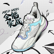 安踏籃球鞋男水花2代湯普森KT網(wǎng)面透氣緩震防滑耐磨專(zhuān)業(yè)實(shí)戰運動(dòng)鞋男 【水泥泡泡】泳池藍-6 44.5