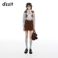 DZZIT地素針織衫2024冬季新款英倫學(xué)院風(fēng)復(fù)古套頭毛衣女 淺灰色 常規(guī) S