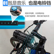 漢欽戶(hù)外便攜無(wú)線(xiàn)藍牙音響充電寶自行車(chē)騎行手電筒大音量重低音炮防水音箱 黑色標配（含支架、數據線(xiàn)）