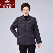 俞兆林（YUZHAOLIN）中老年女裝媽媽裝秋裝奶奶裝中年女裝老年女裝2025新款奶奶裝裝外 卡扇子毛呢 2XL _110-125斤