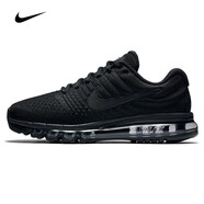 耐克（NIKE）男鞋秋季新款運動鞋AIR MAX全掌大氣墊緩震透氣跑步鞋休閑鞋 849559-004/全黑/全掌大氣墊 39