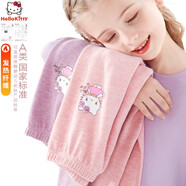 Hello Kitty兒童保暖褲女童秋褲寶寶棉毛褲冬暖暖褲內(nèi)穿打底褲 粉色 55572 140 適合135-145cm