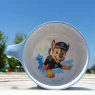 希爾兒童餐盤(pán)卡通分格幼兒園家用寶寶吃飯碗勺子水杯汪汪隊輔食餐具 阿奇藍色碗新360ML13*10.7*5.2cm