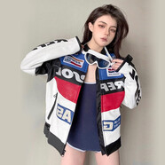 杜漢（DUHAN）摩托車(chē)騎行服男四季vs02PU皮夾克賽車(chē)服機車(chē)皮衣防水春款防摔外套 vs02藍色PU皮上衣(建議拍小一碼) XL