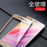 姚膜 適用于vivoy55鋼化膜vivo Y55手機貼膜抗指紋抗藍光全屏覆蓋高清保護 vivoy55全屏覆蓋-土豪金1片