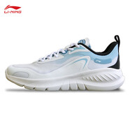李寧（LI-NING）跑步鞋男2024秋季新款網面透氣輕便回彈健身鞋旅游鞋跑鞋 標準白/秋藍色-2 42 (265mm)