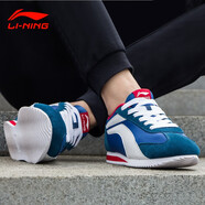 李寧板鞋運動(dòng)休閑鞋男子春秋季運動(dòng)鞋復古3K鞋慢跑鞋子 深海藍 43