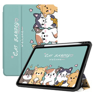 zoyu iPad Air7保護(hù)套帶筆槽11英寸2025款M3芯片適用蘋果Air6保護(hù)殼平板2024三折air5卡通可愛全包 小貓集合【配鋼化膜】 2022款A(yù)ir5【10.9英寸】