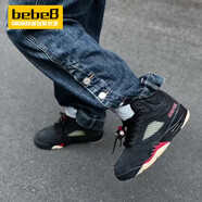 耐克（NIKE）【嚴(yán)選好物】bebe8 AJ5 Air Jordan 5 3M反光東京限定休閑籃球鞋 防水黑紅DR0092-001 38
