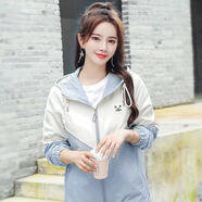 樂拓健（LETUOJIAN）初高中女生夏天穿輕薄透氣外套外套女春秋裝2024新款韓版寬松休閑 淺藍【雙層帶里布】發(fā) 收藏關(guān)注 L 【106-125斤】