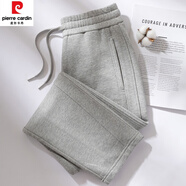 皮爾卡丹（pierre cardin）品牌全棉直筒運動褲女春秋款2024年新款休閑衛(wèi)褲女寬松大尺碼女長 淺灰色(春秋款) L
