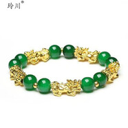 貔貅手鏈男款女士黑曜石男女時(shí)尚手串首飾佛珠鍍金飾品 女款傾國傾城